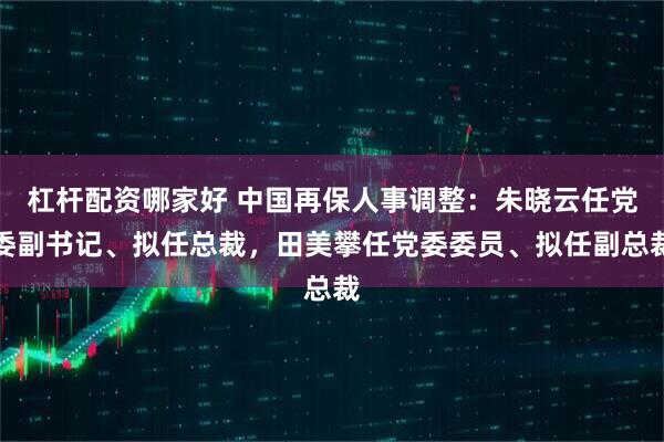 杠杆配资哪家好 中国再保人事调整：朱晓云任党委副书记、拟任总裁，田美攀任党委委员、拟任副总裁